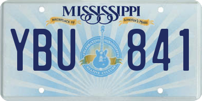 MS license plate YBU841