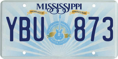 MS license plate YBU873