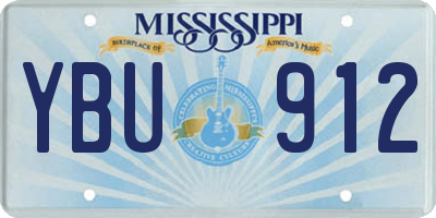 MS license plate YBU912