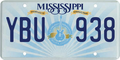 MS license plate YBU938