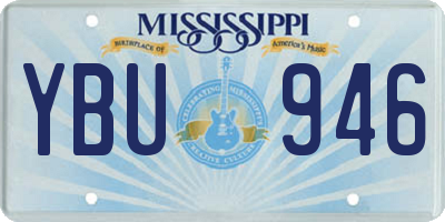 MS license plate YBU946