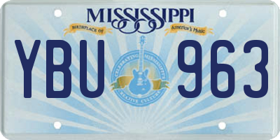 MS license plate YBU963