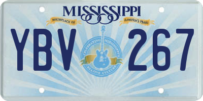 MS license plate YBV267