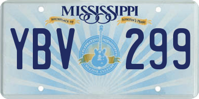 MS license plate YBV299