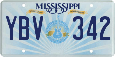 MS license plate YBV342