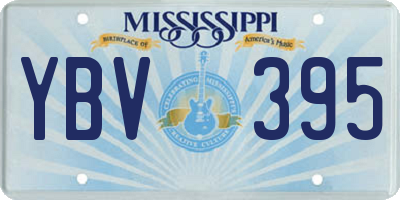 MS license plate YBV395