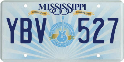 MS license plate YBV527