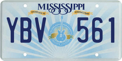 MS license plate YBV561