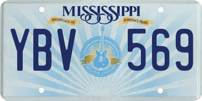 MS license plate YBV569