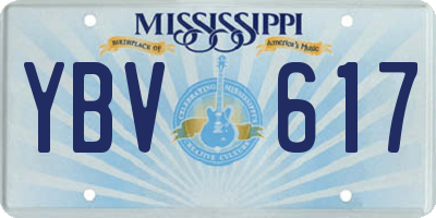 MS license plate YBV617