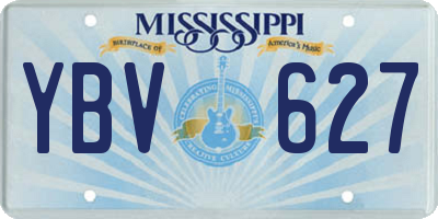 MS license plate YBV627