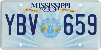 MS license plate YBV659