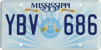MS license plate YBV686
