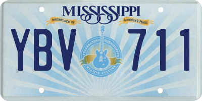 MS license plate YBV711