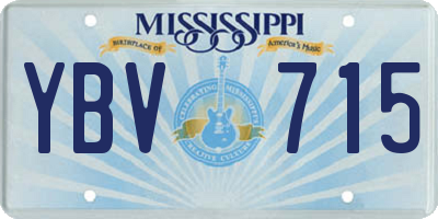 MS license plate YBV715
