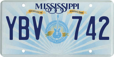 MS license plate YBV742