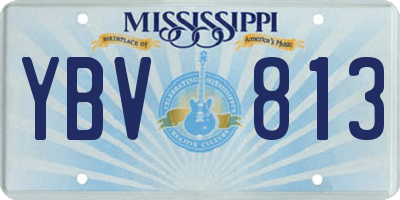 MS license plate YBV813