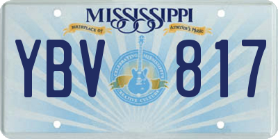 MS license plate YBV817