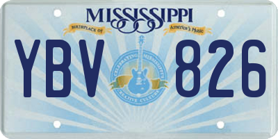 MS license plate YBV826
