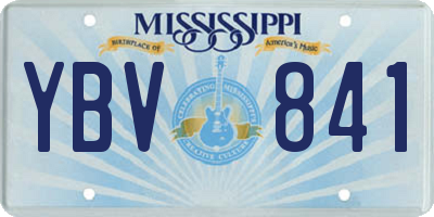 MS license plate YBV841