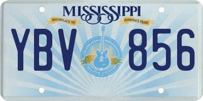 MS license plate YBV856