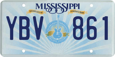MS license plate YBV861