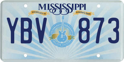 MS license plate YBV873