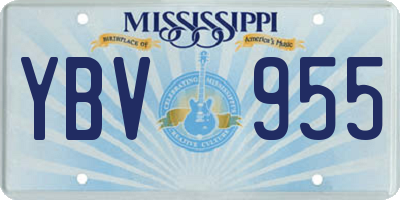 MS license plate YBV955