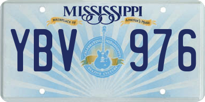 MS license plate YBV976
