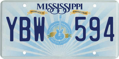 MS license plate YBW594
