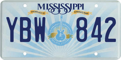 MS license plate YBW842