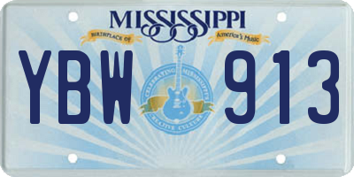 MS license plate YBW913