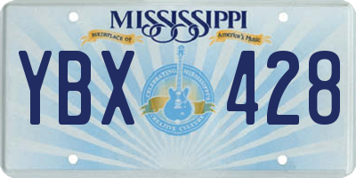 MS license plate YBX428