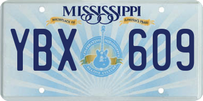 MS license plate YBX609
