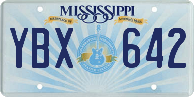 MS license plate YBX642
