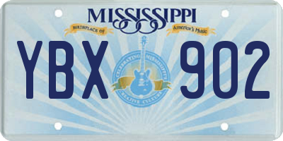 MS license plate YBX902