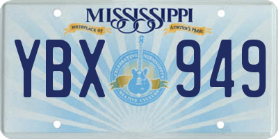 MS license plate YBX949
