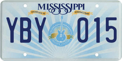 MS license plate YBY015