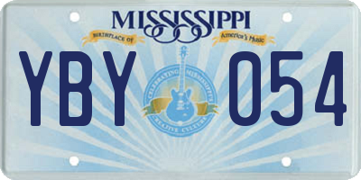 MS license plate YBY054