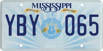 MS license plate YBY065