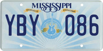 MS license plate YBY086