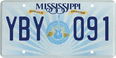 MS license plate YBY091