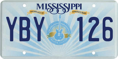 MS license plate YBY126