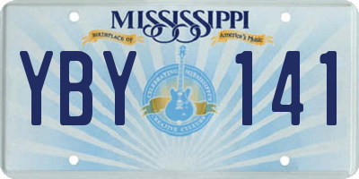 MS license plate YBY141