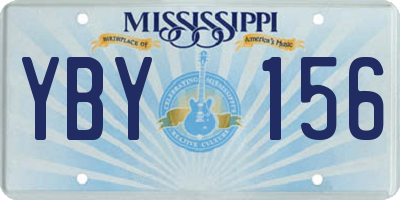 MS license plate YBY156