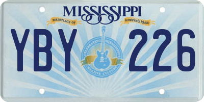 MS license plate YBY226