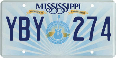 MS license plate YBY274