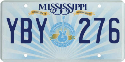MS license plate YBY276