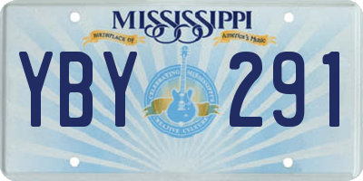 MS license plate YBY291