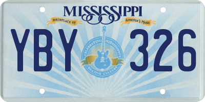 MS license plate YBY326